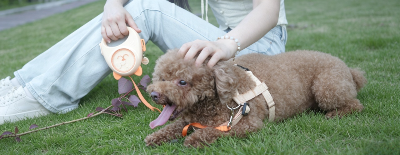Cartoon retractable dog leash2