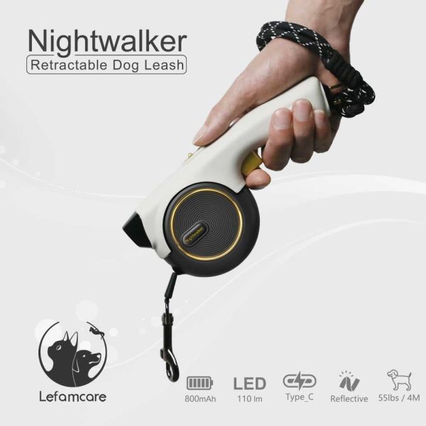 Nightwalker Retractable Dog Leash